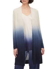 Lafayette 148 New York Dip-Dye Metropolitan Shine Open-Front Cardigan at Neiman Marcus